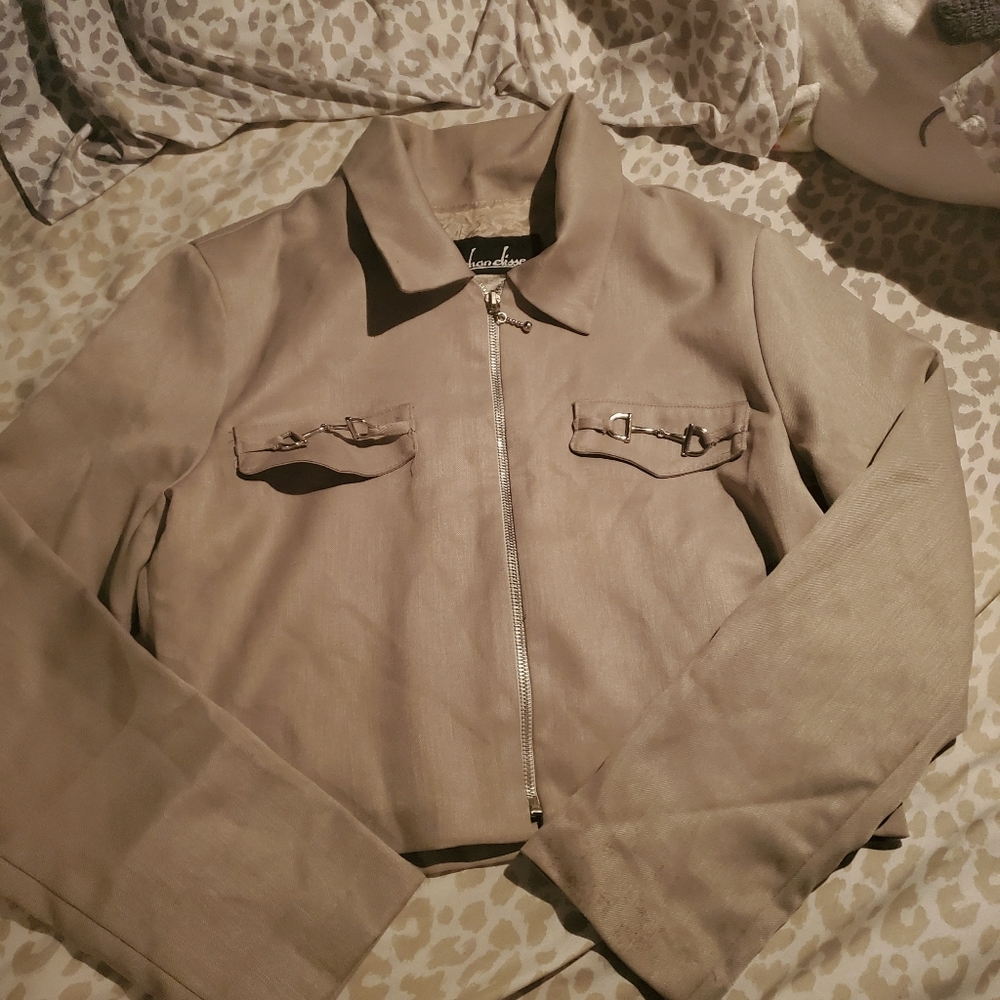 Zip up blazer